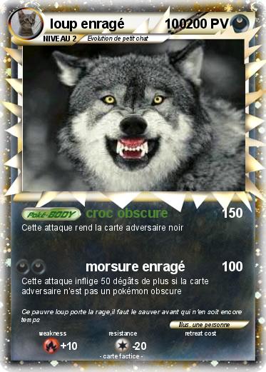 Pokemon loup enragé           100