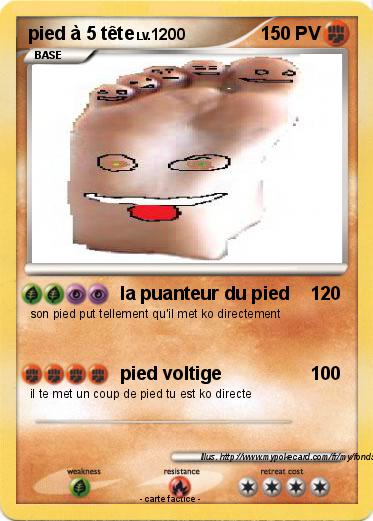Pokemon pied à 5 tête