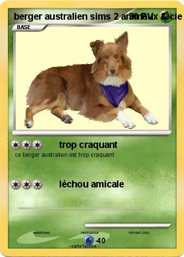 Pokemon berger australien sims 2 animaux & cie