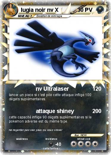Pokemon lugia noir nv X