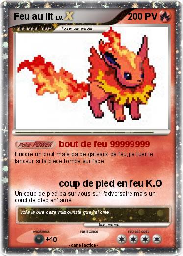 Pokemon Feu au lit