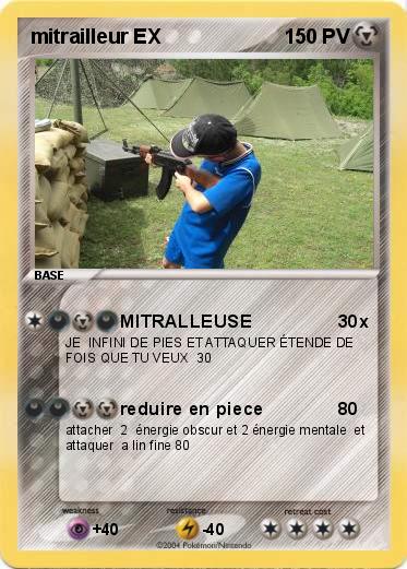 Pokemon mitrailleur EX