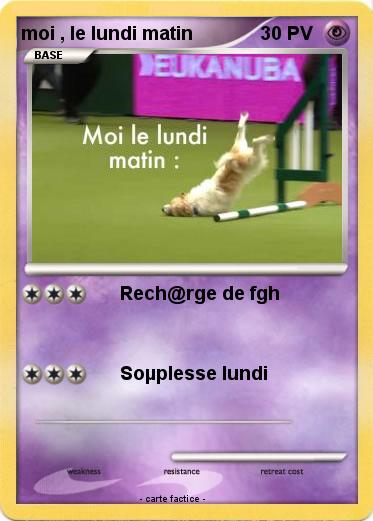 Pokemon moi , le lundi matin