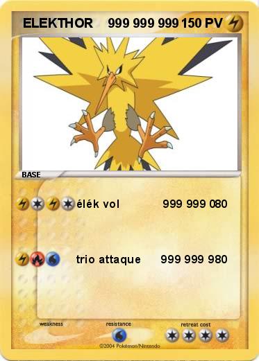 Pokemon  ELEKTHOR    999 999 999