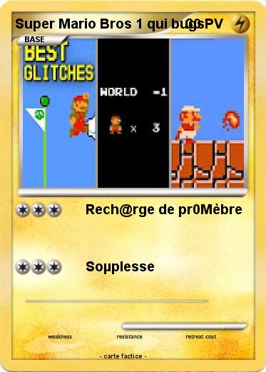 Pokemon Super Mario Bros 1 qui bugs