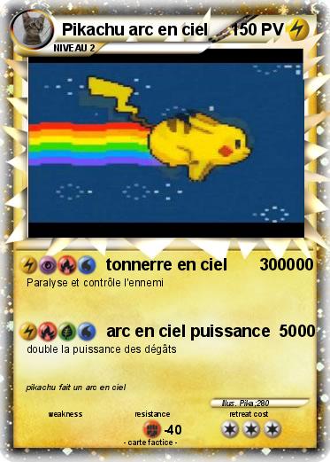 Pokemon Pikachu arc en ciel