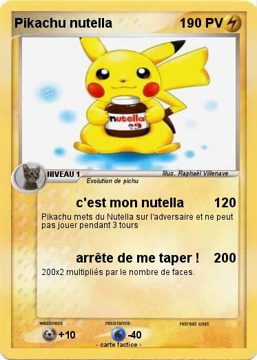 Pokemon Pikachu nutella