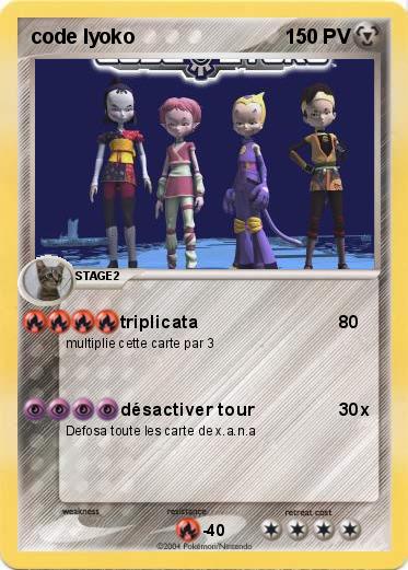 Pokemon code lyoko