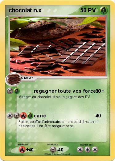Pokemon chocolat n.x