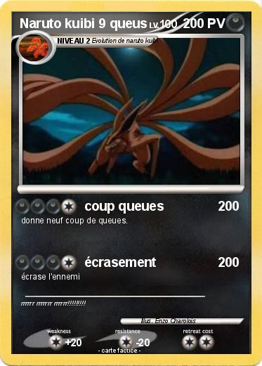 Pokemon Naruto kuibi 9 queus