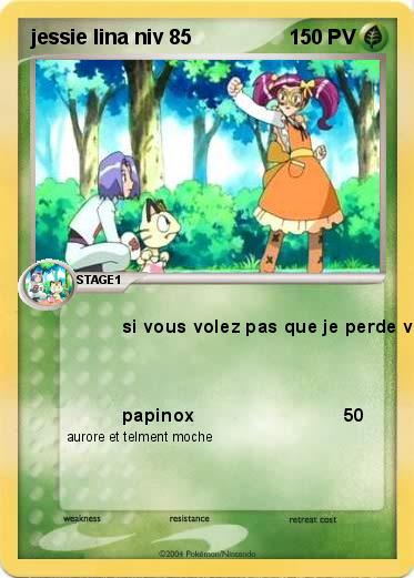 Pokemon jessie lina niv 85
