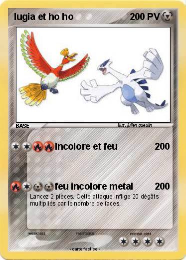 Pokemon lugia et ho ho