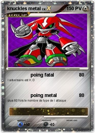 Pokemon knuckles metal