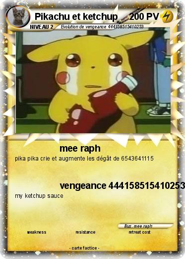 Pokemon Pikachu et ketchup