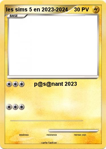 Pokemon les sims 5 en 2023-2024