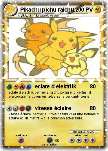Pokemon Pikachu pichu raichu