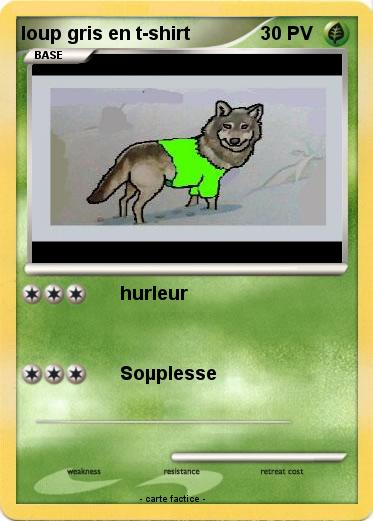 Pokemon loup gris en t-shirt