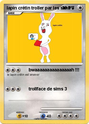 Pokemon lapin crétin troller par les sims 3