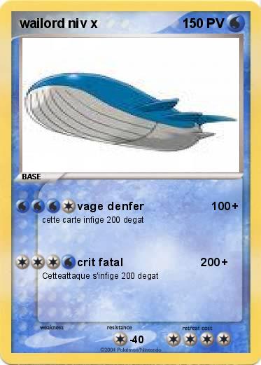 Pokemon wailord niv x                                                   