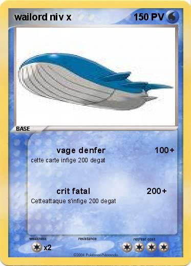 Pokemon wailord niv x                                                           