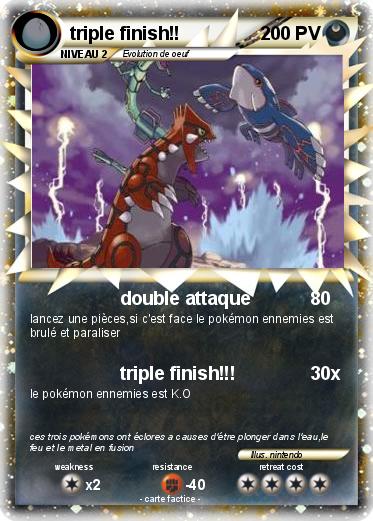 Pokemon triple finish!!