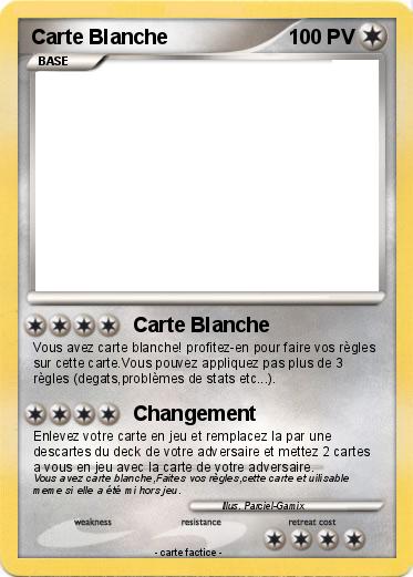 Pokemon Carte Blanche