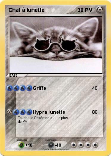 Pokemon Chat à lunette