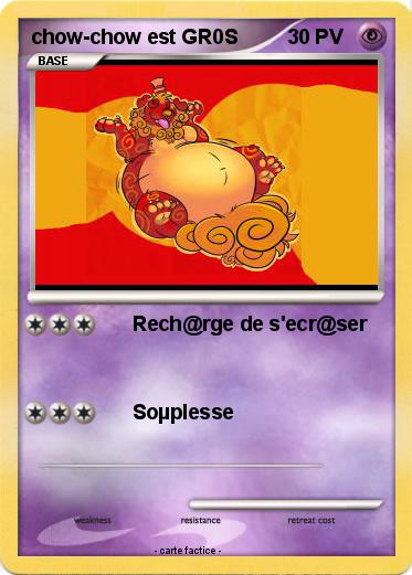 Pokemon chow-chow est GR0S