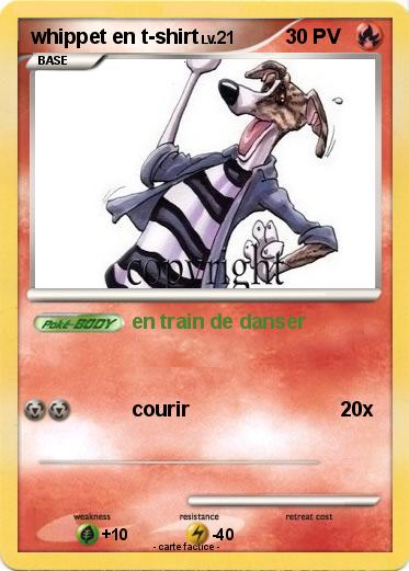 Pokemon whippet en t-shirt