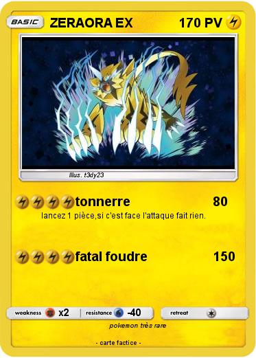 Pokemon ZERAORA EX