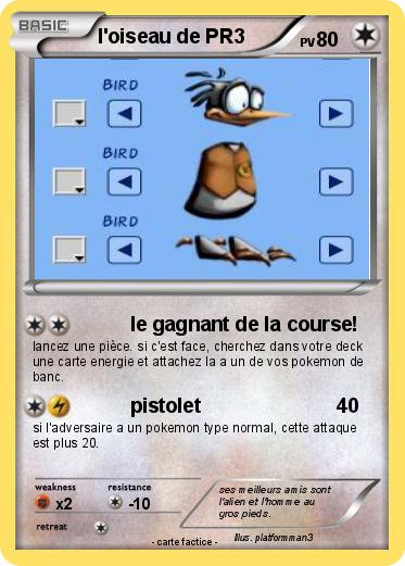 Pokemon l'oiseau de PR3