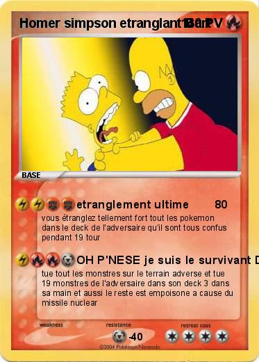 Pokemon Homer simpson etranglant Bart