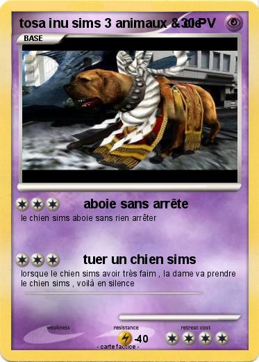 Pokemon tosa inu sims 3 animaux & cie