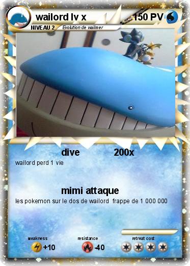 Pokemon wailord lv x