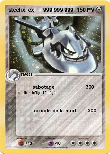 Pokemon steelix  ex      999 999 999                                     