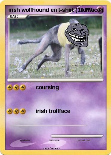 Pokemon irish wolfhound en t-shirt ( trollface )
