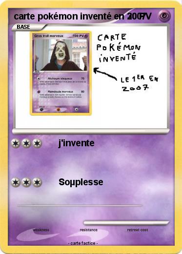 Pokemon carte pokémon inventé en 2007