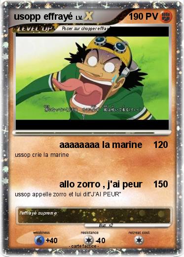 Pokemon usopp effrayé