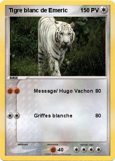 Pokemon Tigre blanc de Emeric