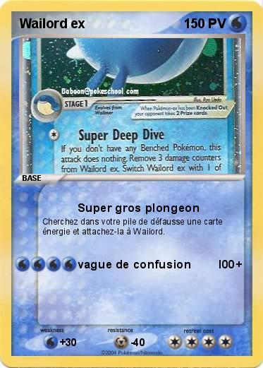 Pokemon Wailord ex