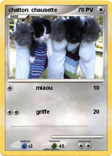 Pokemon chatton  chausette