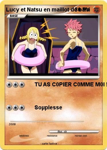 Pokemon Lucy et Natsu en maillot de bain