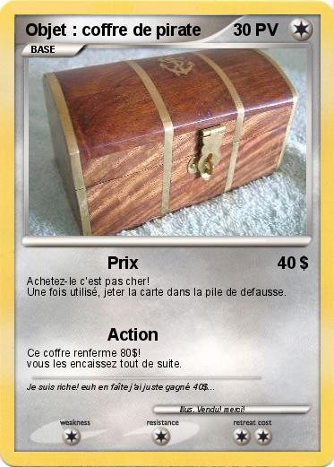 Pokemon Objet : coffre de pirate