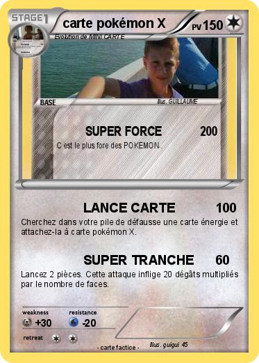 Pokemon carte pokémon X