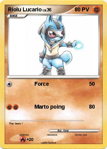 Pokemon Riolu Lucario