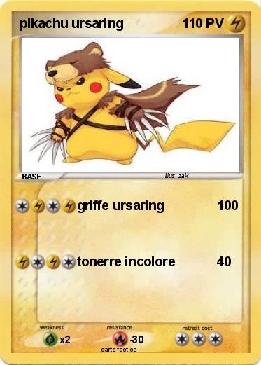Pokemon pikachu ursaring
