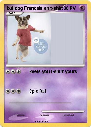 Pokemon bulldog Français en t-shirt