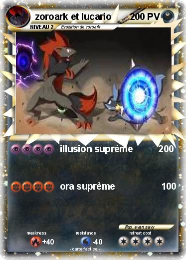 Pokemon zoroark et lucario