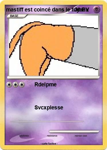 Pokemon mastiff est coincé dans le tuyaux