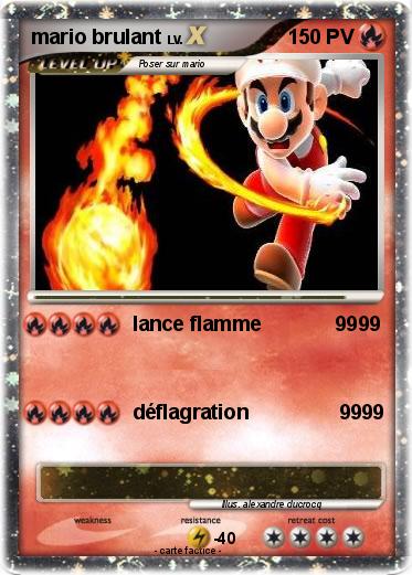 Pokemon mario brulant